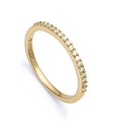 Elegantní pozlacený prsten se zirkony Clasica 9118A012