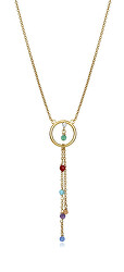 Hravý pozlacený náhrdelník s přívěskem Trend 13007C100-59
