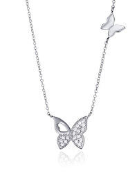 Krásný stříbrný náhrdelník Motýlek Popular 71053C000-30