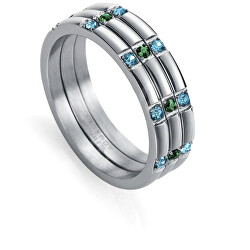 Moderní ocelový prsten Kiss 75278A000