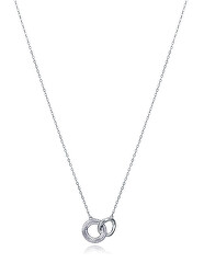 Módny strieborný náhrdelník so zirkónmi Clasica 13163C000-30