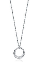 Nadčasový ocelový náhrdelník se zirkony Chic 75279C01000