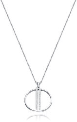 Ocelový fashion náhrdelník se zirkony Chic 75041C01000