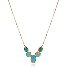 Prekrásny pozlátený náhrdelník s kryštálmi Elegant 13168C100-59