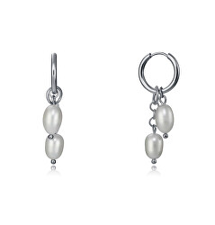 Bezaubernde runde Ohrringe mit Perlen 2 in 1 Chic 1338E01010