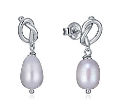 Pôvabné náušnice so syntetickou perlou Clasica 13156E000-60