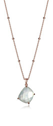 Půvabný bronzový náhrdelník s perletí Elegant 15110C100-40 (řetízek, přívěsek)