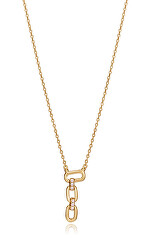 Affascinante collana placcata oro con zirconi Elegant 13137C100-30