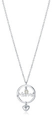Půvabný stříbrný náhrdelník pro maminku Dia Madre 13054C000-60 (řetízek, přívěsek)