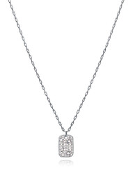 Silberne Halskette mit klaren Zirkonen Elegant 13178C000-30