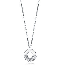 Stříbrný náhrdelník se třpytivým kruhovým přívěskem 15109C000-38