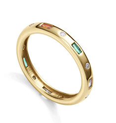 Stilvoller vergoldeter Ring mit Zirkonen Elegant 13208A014-39