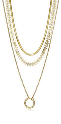 Dreifache vergoldete Halskette aus Stahl Chic 75309C01012