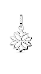 Pandantiv frumos din oțel Floare de lotus Silver Nizza