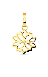 Krásny pozlátený prívesok Lotosový kvet Gold Nizza