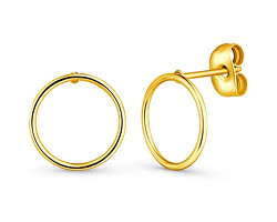Minimalistische vergoldete Ohrringe Ring Qupia Gold