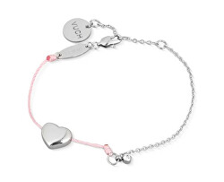 Módní náramek Shiny Heart Pink