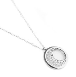Módní ocelový náhrdelník Silver moon
