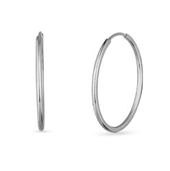 Intramontabili orecchini a cerchio in acciaio Silver Yetta