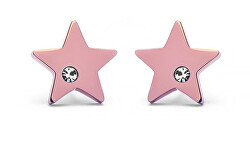 Něžné bronzové náušnice Hvězdičky Rose Gold Little Star