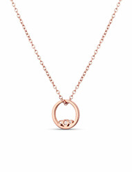 Colier drăguț bronz cu cristale inele Rose Gold