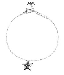 Bámulatos acél karkötő csillaggal Little Silver Mei