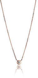 Elegáns bronz nyaklánc kristállyal VN1088R