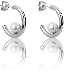 Náušnice kroužky s perličkou VE1101S