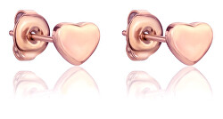 Nežné kôstkové bronzové náušnice Srdce VE1122R