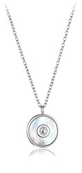 Okouzlující ocelový náhrdelník s perletí VN1096S (řetízek, přívěsek)