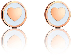 Rosévergoldete Ohrringe mit Herzen VE10103R