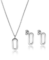 Set elegant de bijuterii din oțel VS1119S (lanț, pandantiv, cercei)