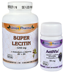 Super Lecitín s dolomitom a vitamínmi B2, B6 100 tob. + Activin 30 tbl. ZADARMO