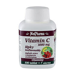 Vitamín C 1000 mg s šípky 100 + 7 tablet ZDARMA