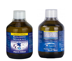 Koloidní minerály 300 ml + Koloidní stříbro Ag100 (10ppm) 300 ml