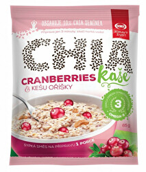 Vícezrnná chia kaše s brusinkami a kešu oříšky 65 g