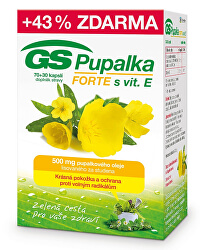GS Pupalka Forte s vitaminem E 70+30 kapslí ZDARMA
