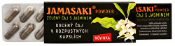 Jamasaki powder - směs zeleného jasmínového a červeného čaje - cestovní balení 10 kapslí