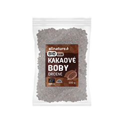 RAW BIO Drcené kakaové boby 200 g