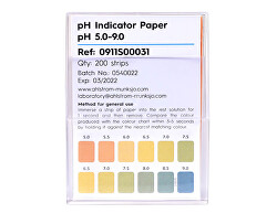 Indikátorové pH papieriky (5.0 - 9.0) 200 ks