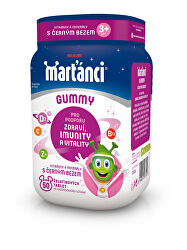 Marťánci Gummy vitamíny s černým bezem příchuť jablko a černý rybíz 50 ks