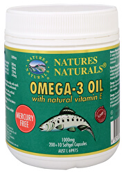 Omega-3 1000 mg rybí olej 200 + 10 kapslí