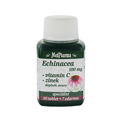 Echinacea 100 mg + vitamín C + zinok 30 tbl. + 7 tbl. ZD ARMA
