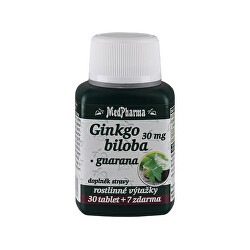 Ginkgo biloba 30 mg + guarana 30 tbl. + 7 tbl. ZD ARMA