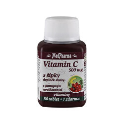 Vitamín C 500 mg s šípkami predĺžený účinok 30 tbl. + 7 tbl.ZD ARMA