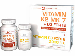 Vitamín K2 MK7 + D3 FORTE 125 tbl. + Vitamín D3 Forte 30 tbl.