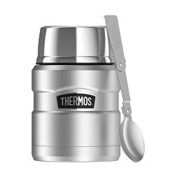 Style Thermobehälter für Essen mit Klapplöffel und Tasse – Edelstahl 470 ml
