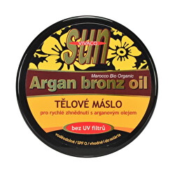 Tělové máslo s bio arganovým olejem pro rychlé zhnědnutí bez UV filtrů 200 ml