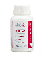 RESPI 40 (400 mg) + bakteriální lyzáty - příchuť brusinka 60 cucavých tbl.