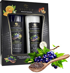 Dárková kazeta Černý rybíz s chia - sprchový gel 200 ml, tělové mléko 200 ml